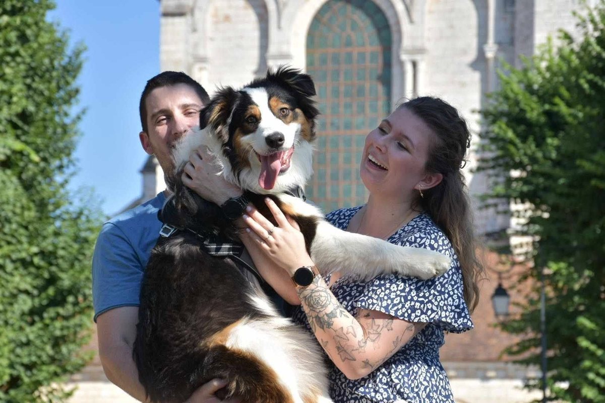 Francine et Jérémie avec leur chien